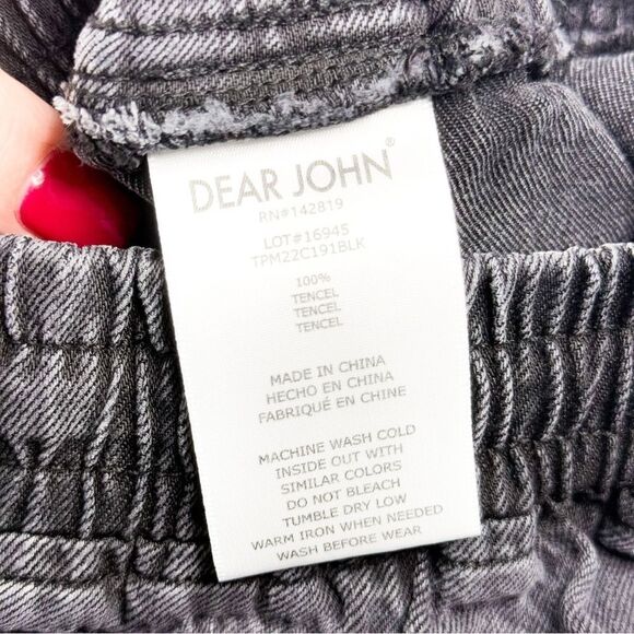 Dear John Women's Washed Black Tencel Joggers with Drawstring Waist Size Small - Picture 6 of 8